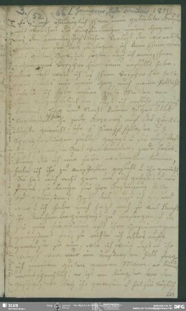 Eigenh. Brief von Julie Schlegel an August Wilhelm von Schlegel, Hannover, 04.10.1795