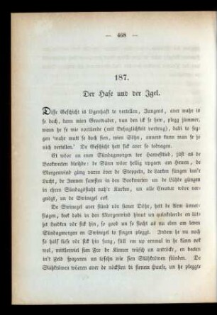 187. Der Hase und der Igel.