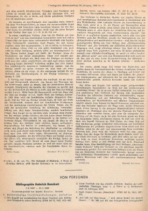 791-792 [Rezension] Peski, Adriaan Mari van, The outreach of Diakonia