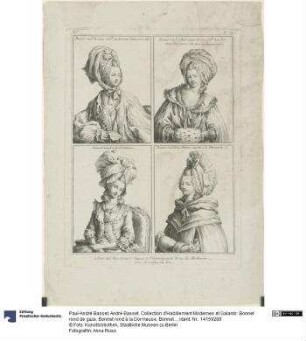 Collection d'Habillement Modernes et Galants: Bonnet rond de gaze, Bonnet rond à la Dormeuse, Bonnet rond dit à Pierrot