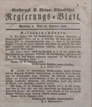 Nr. 3 : 22. Januar 1834