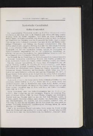 Narkotische Genußmittel.