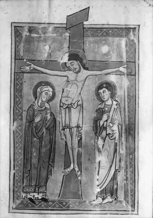 Psalterium, cantica, officium defunctorum — Kreuzigung Christi, Folio 7v