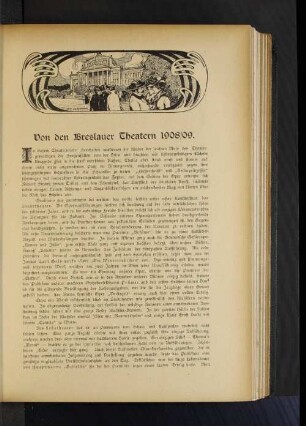 Von den Breslauer Theatern 1908/09