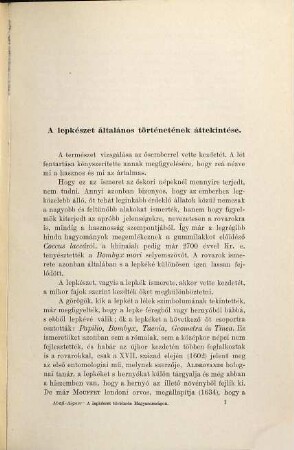 A lepkészet története Magyarországon