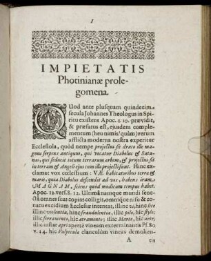 Impietatis Photinianae prolegomena