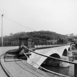 Lahnbrücke; Villmar, Am Lahnufer, Über Lahn Unterau, Leinpfad, Lahn (Gew. I)