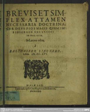 ... Doctrina, cur deus pios magis quam impioscruce exerceat