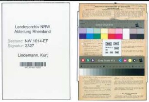Entnazifizierung Kurt Lindemann , geb. 17.11.1900 (Schreiner)