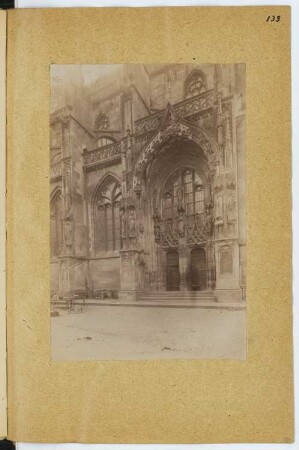 Münster St. Theobald, Thann: Ansicht Portal (aus: Skizzen- und Fotoalbum 6)