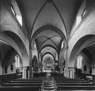 Erfurt, Schottenkirche St. Nikolaus und Jakobus, Inneres nach Osten