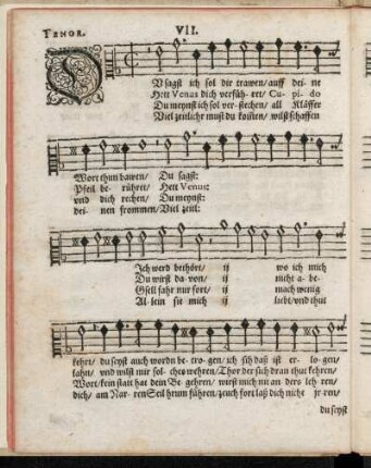 VII. Du sagst ich sol dir trawen ...