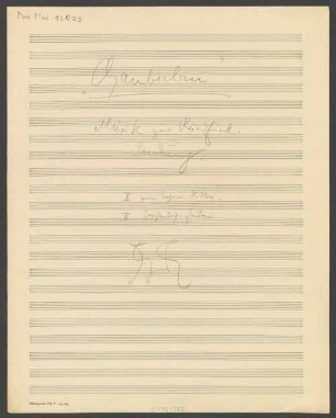 Chamberlain, orch, Sketches - BSB Mus.ms. 12023 : "Chamberlain" Musik zur Rundfunksendung I. quasi Erscheinen Hitlers. II Zapfenstreich-Fantasie.