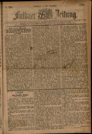 Ausgabe vom Mittwoch, den 17. Dezember 1884.