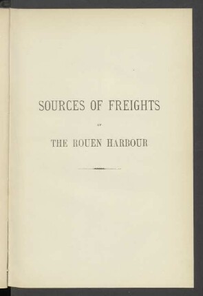 Sources of freights of the Rouen Harbour