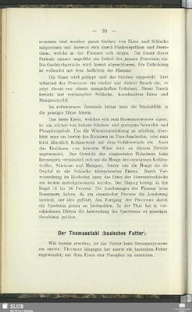 Der Thomasstahl (basisches Futter)