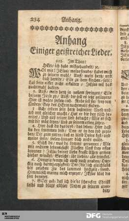 Anhang Einiger geistreicher Lieder.