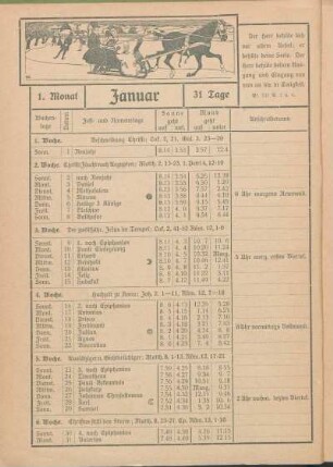 1. Monat Januar [bis 12. Monat Dezember]