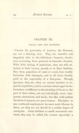 Chapter III. Social life and manners