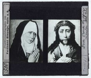 Bouts (Diericks, Nachfolge), Christus mit der Dornenkrone (London NG712),Bouts (Dierick, Nachfolger), Mater dolorosa (London NG711)