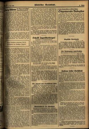 Zweite Ausgabe vom Freitag, den 15. Mai 1936.