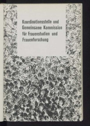 Koordinationsstelle und Gemeinsame Kommission für Frauenstudien und Frauenforschung