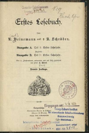 Teil 1 = 1. Schuljahr, [Schülerband]: [Teil 1 = 1. Schuljahr, [Schülerband]]