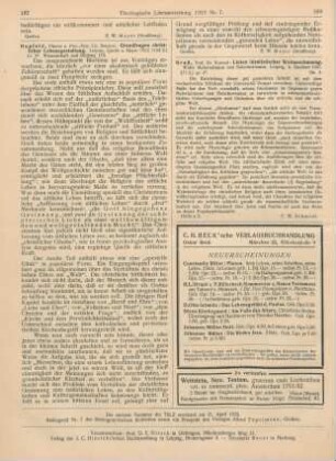 168 [Rezension] Graß, Karl Konrad, Linien idealistischer Weltanschauung. Wider Materialismus und Bolschewismus