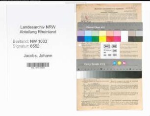 Entnazifizierung Johann Jacobs , geb. 17.10.1898 (Polizeibeamter)