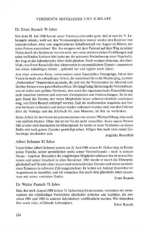 Verdiente Mitglieder und Jubilare