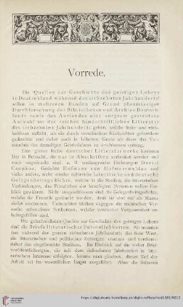 VII-X Vorrede
