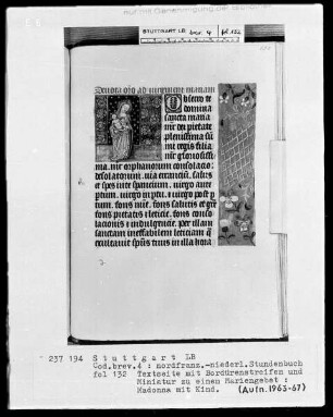 Stundenbuch — Madonna mit Kind, Folio 132recto