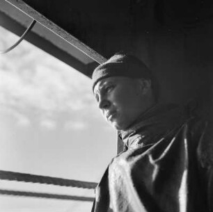 Männerportrait, Männer am Netz, Fischdampfer PC312 Tirol