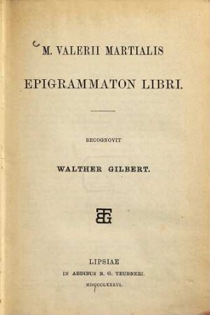 M. Valerii Martialis epigrammaton libri