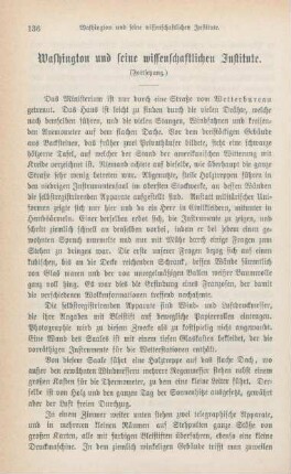 136-146 Washington und seine wissenschaftlichen Institute : Fortsetzung