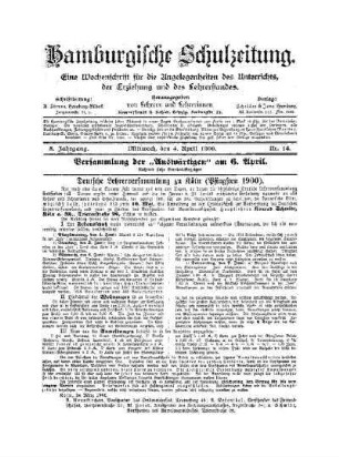Deutsche Lehrerversammlung zu Köln