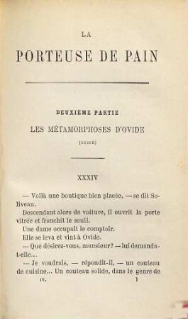 La porteuse de pain, 4. Les métamorphoses d'Ovide