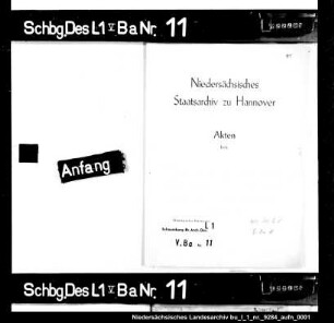 Verzeichnis des besamten Ackerlandes