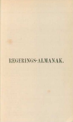Regerings-Almanak