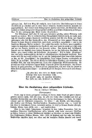 Über die Ausstattung eines zeitgemäßen Lesebuchs