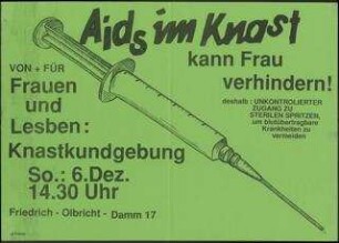Aids im Knast kann Frau verhindern