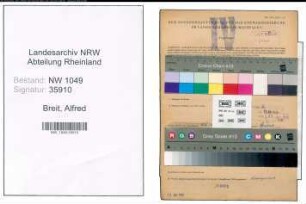 Entnazifizierung Alfred Breit , geb. 14.05.1905 (Bahnbeamter)