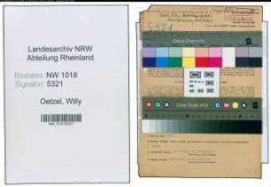 Entnazifizierung Willy Oetzel , geb. 27.09.1904 (Technischer Stadtinspektor)