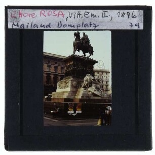 Mailand, Rosa, Denkmal Vittorio Emanuele II
