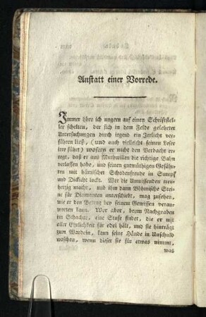 Anstatt einer Vorrede