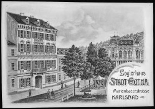 Karlsbad. Logierhaus Stadt Gotha, Marienbader Straße