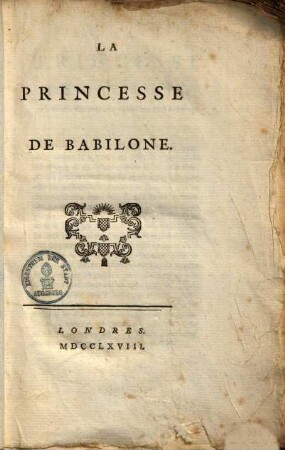 La princesse de Babilone