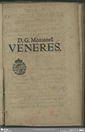 D. G. MorhofI Veneres