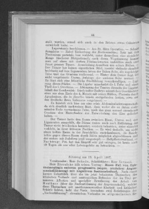 Sitzung am 19. April 1887.
