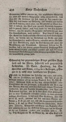Schauplatz des gegenwärtigen Krieges zwischen Rußland und der Pforte. Bd.3.